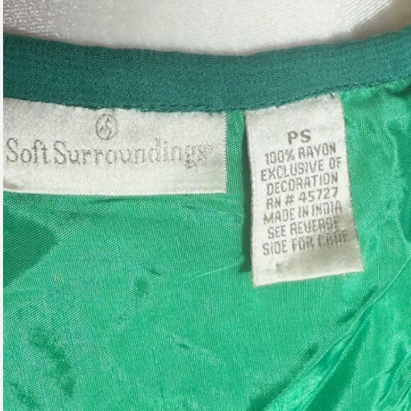 Soft Surroundings Green Beaded Maxi Skirt PS Petite Boho Fully Lined - Picture 8 of 9